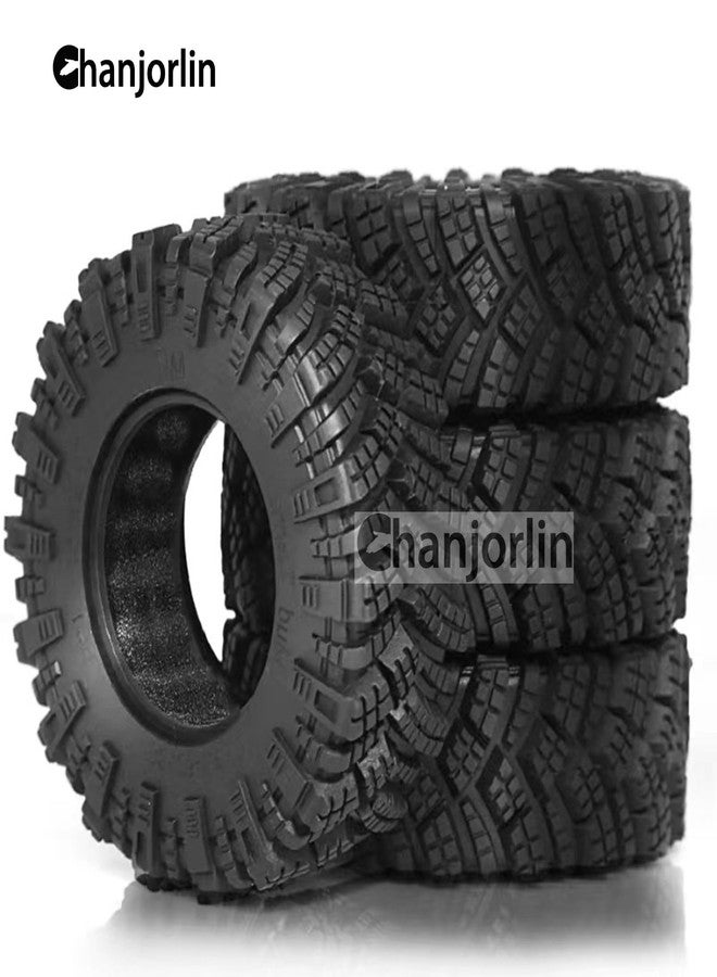 Chanjorlin 1.9 RC Tires OD 98mm 1/10 Rubber All Terrain Mud Crawler Tyres with Foam for 1:10 Rock Crawler Car Axial SCX10 SCX10 III AXI03007 D90 TF2 MST Tamiya RR10 Beadlock Wheels Hubs 4PCS - Image 5